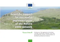 Scientific Support for Successful Implementation of the Natura 2000 Network
