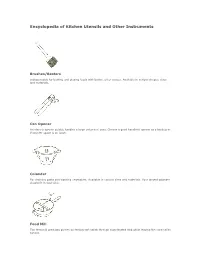 Encyclopedia of Kitchen Utensils and Other Instruments