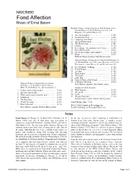 Fond Affection Music of Ernst Bacon