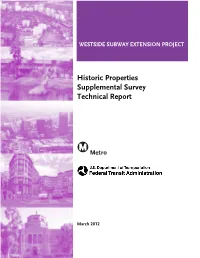 Historic Properties Supplemental Survey Technical Report