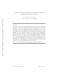 Large-Scale Magnetic Fields and Anomalies of Chemical Composition