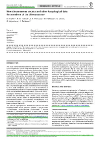 New Chromosome Counts and Other Karyological Data for Members of the Stemonaceae