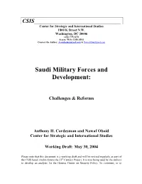 Saudi Military Forces and Development: Challenges & Reforms
