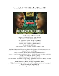 *Streaming-Live!* - UFC 263 Live Free 12Th June 2021