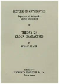 Theory of Group Characters