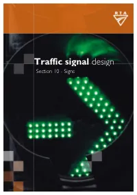 Traffic Signal Design Section 10 - Signs