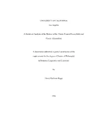 UNIVERSITY of CALIFORNIA Los Angeles a Statistical Analysis of The