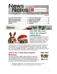 We Need YOU in the Libraries' Holiday Photo Join Us for A
