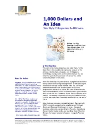 1,000 Dollars and an Idea by Sam Wyly