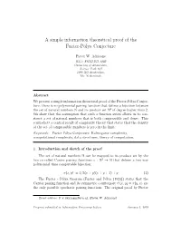 A Simple Information Theoretical Proof of the Fueter-Pólya Conjecture