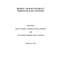 Design - Build Contract Photovoltaic Systems