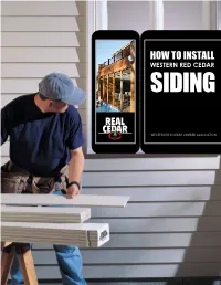 How to Install Cedar Siding