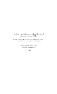 Machine Learning for Numerical Stabilization of Advection-Diffusion