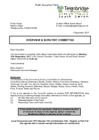 Overview & Scrutiny Committee