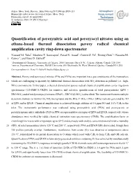 Quantification of Peroxynitric Acid and Peroxyacyl Nitrates Using an Ethane