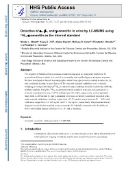 Detection of Α-, Β-, and Γ-Amanitin in Urine by LC-MS/MS Using 15 N10-Α-Amanitin As the Internal Standard