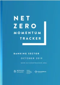 Net Zero Momentum Tracker for the Banking Sector