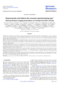 Resolving the Cold Debris Disc Around a Planet-Hosting Star *