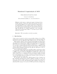 Rotational Cryptanalysis of ARX