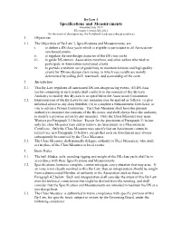 Specifications and Measurements Amended July 2012 Electronic Version July 2012 (In the Event of Discrepancies, the Handbook Hardcopy Takes Precedence) 1