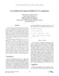 A Cross Platform Development Workflow for C/C++ Applications