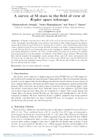 A Survey of M Stars in the Field of View of Kepler Space Telescope