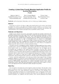 Creating a Linked Data-Friendly Metadata Application Profile for Archival Description Poster