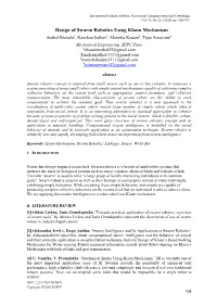 Design of Swarm Robotics Using Klann Mechanism