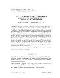 Early Pyrrhonism As a Sect of Buddhism? a Case Study in the Methodology of Comparative Philosophy
