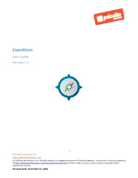Expedition User Guide Version 1.1