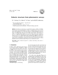 Galactic Structure from Photometric Surveys
