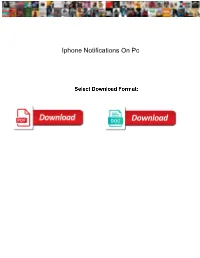 Iphone Notifications on Pc
