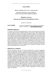 Megalithic Quarrying. Sourcing, Extracting and Manipulating the Stones