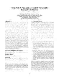 Totalprof: a Fast and Accurate Retargetable Source Code Profiler