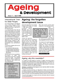 Ageing & Development, Issue 1