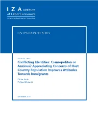 Appreciating Concerns of Host Country Population Improves Attitudes Towards Immigrants