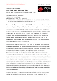 Dipl.-Ing. Ddr. Hans Lechner Pdf, 238 KB