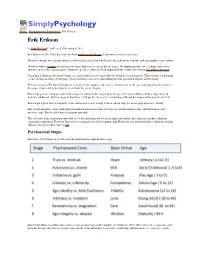 Erik Erikson Erik Erikson