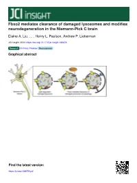 Fbxo2 Mediates Clearance of Damaged Lysosomes and Modifies Neurodegeneration in the Niemann-Pick C Brain