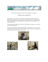 Mail and Reproduction Management Division