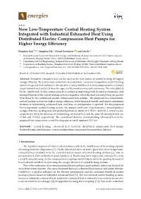 New Low-Temperature Central Heating System Integrated with Industrial Exhausted Heat Using Distributed Electric Compression Heat Pumps for Higher Energy Eﬃciency