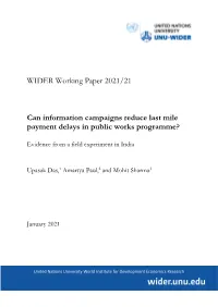 WIDER Working Paper 2021/21-Can Information Dissemination Reduce