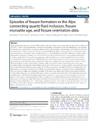 Connecting Quartz Fluid Inclusion, Fissure Monazite Age, and Fissure