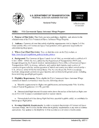 FAA Commercial Space Astronaut Wings Program