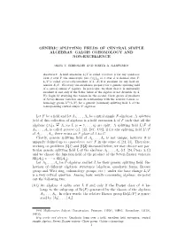 Generic Splitting Fields of Central Simple Algebras: Galois Cohomology and Non-Excellence