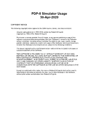 PDP-8 Simulator Manual