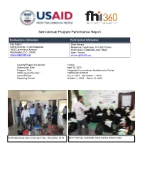 Semi-Annual Program Performance Report