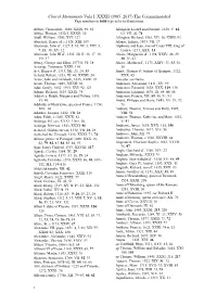 The Commemorated Page Numbers in Bold Type Refer to Illustrations