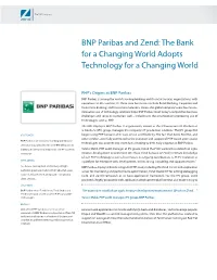 BNP Paribas and Zend: the Bank for a Changing World Adopts Technology for a Changing World