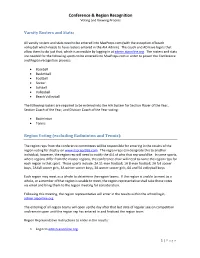 Conference & Region Recognition Voting Process